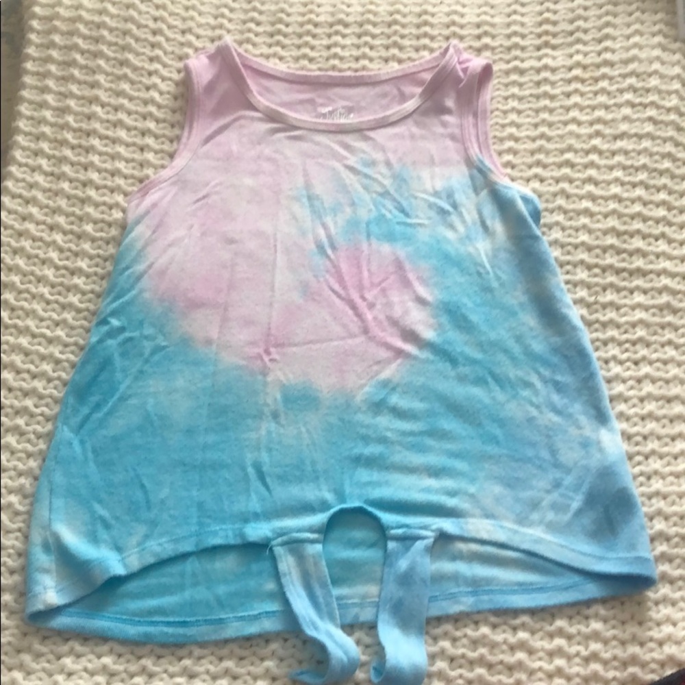 Justice tie dye tank size 8